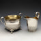 1909 antique Swedish pure silver (800 silver) sugar pot & cream jug set total 367g